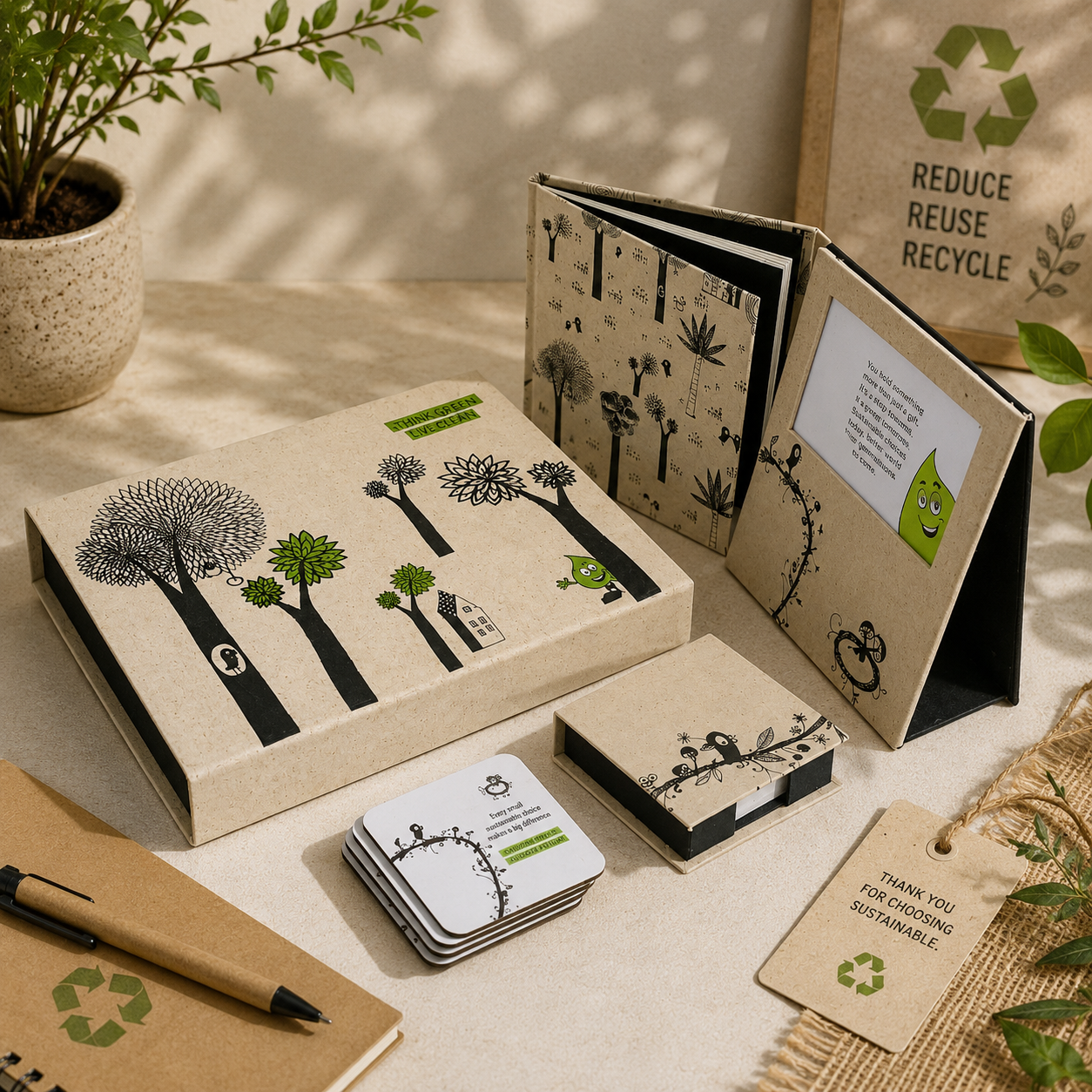 Eco gift set in fabric