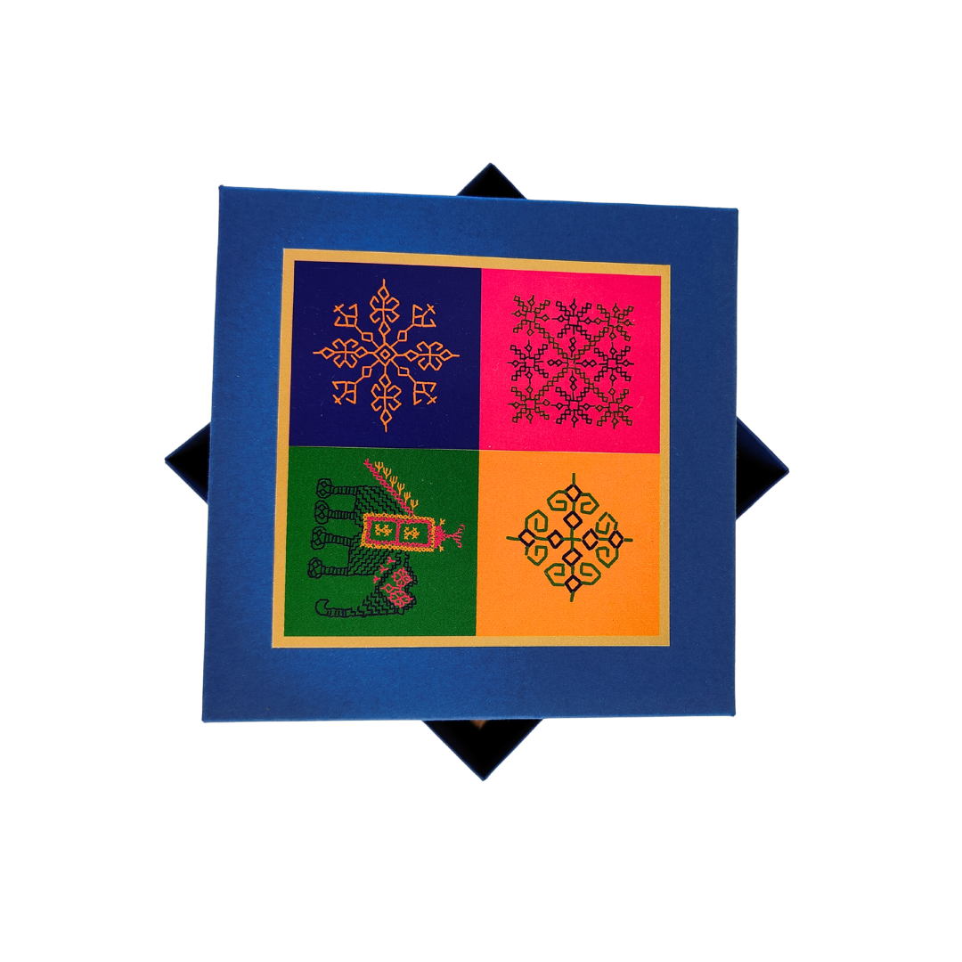 Memo box coaster gift box-kasuti